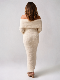 Floriane Maternity Off-Shoulder Knit Midi Dress