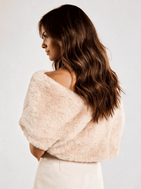 Laura Faux-Fur Evening Shawl