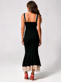 Blanche Sweetheart-Neck Mermaid Maxi Dress - Black