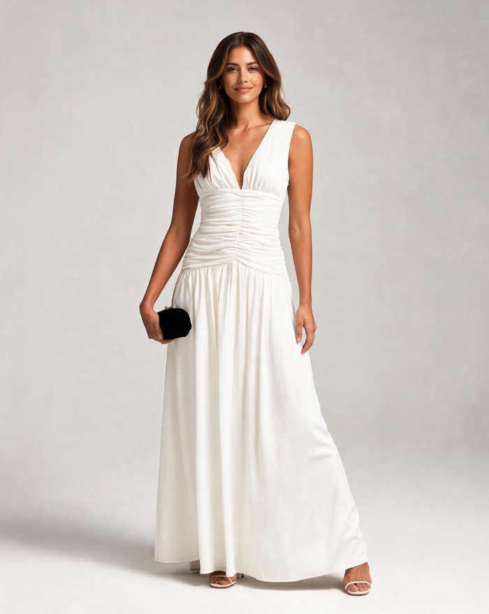 Chiara V-Neck Sleeveless Party Dress