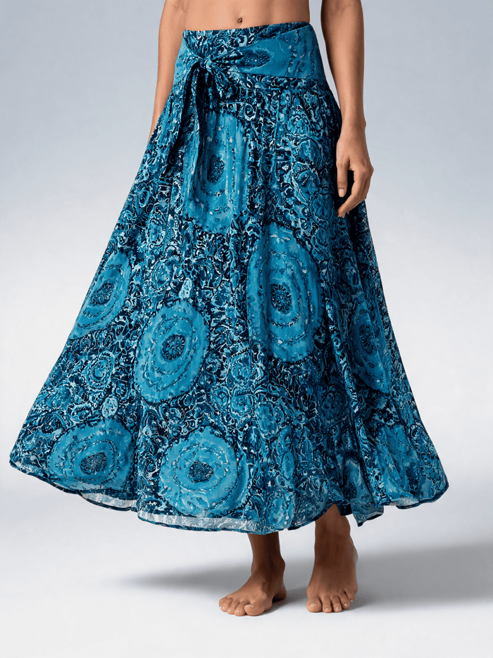 Deliyne Two-Way Boho Beach Maxi Skirt
