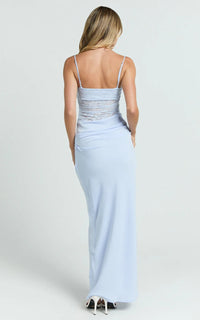 Amelie Cowl-Neck Lace-Bodice Maxi Dress – product image 2
