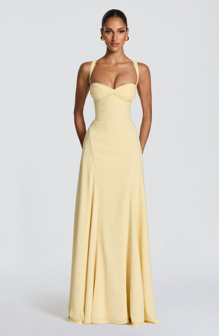 Irie Sweetheart Chiffon Maxi Dress - Lemon - product image 1