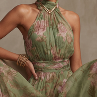 Rosalie Floral Halter Summer Maxi Dress - product image 7