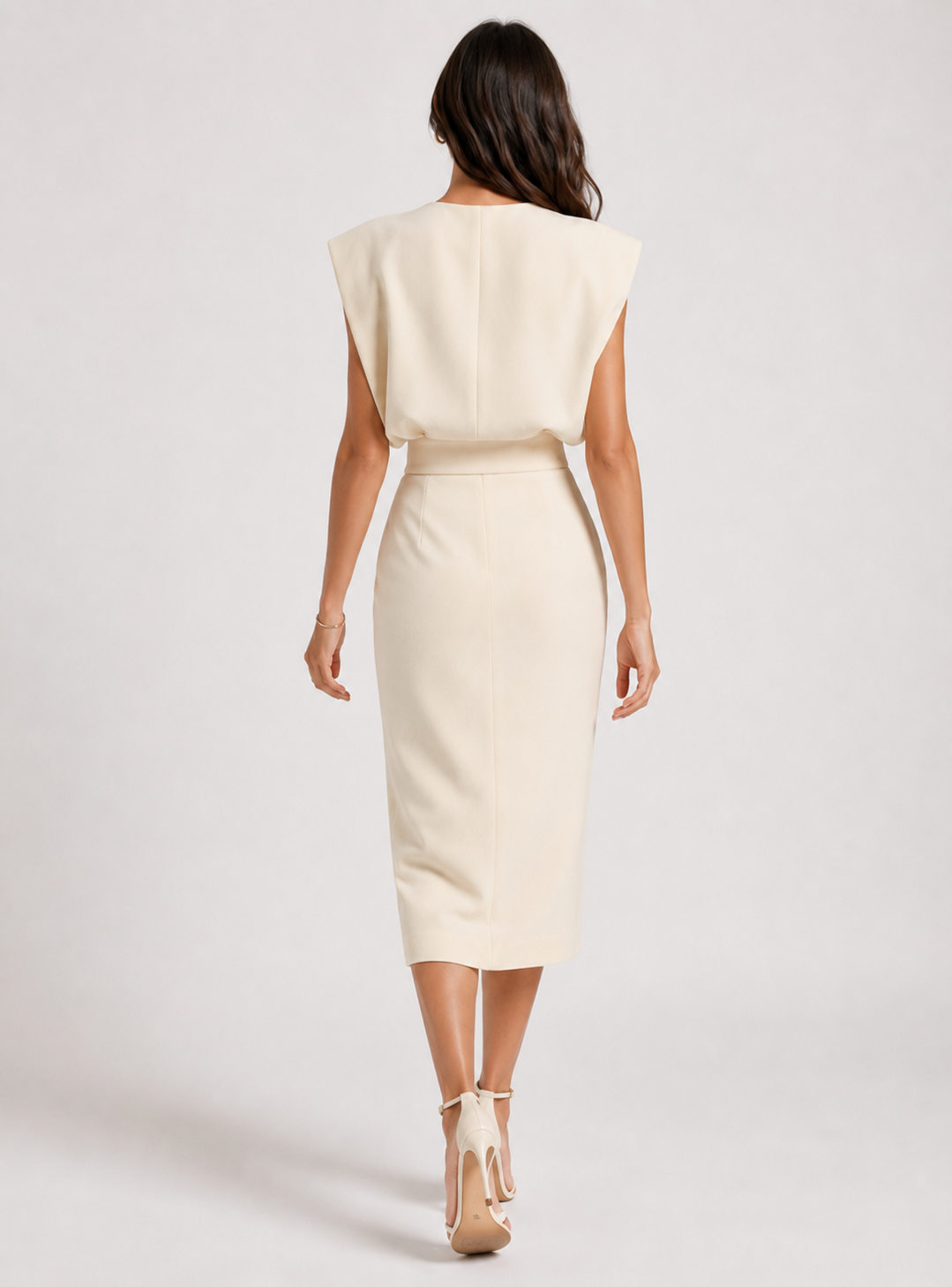 Camille Structured Button-Front Midi Dress - product image 3