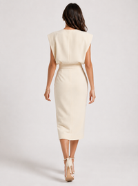 Camille Structured Button-Front Midi Dress - product image 3