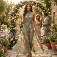 Rosalie Floral Halter Summer Maxi Dress - product image 5
