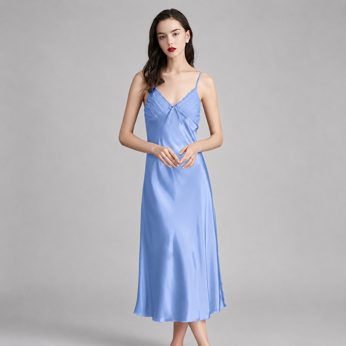 Giada Satin-Look Lace-Trim Sleeveless Nightdress