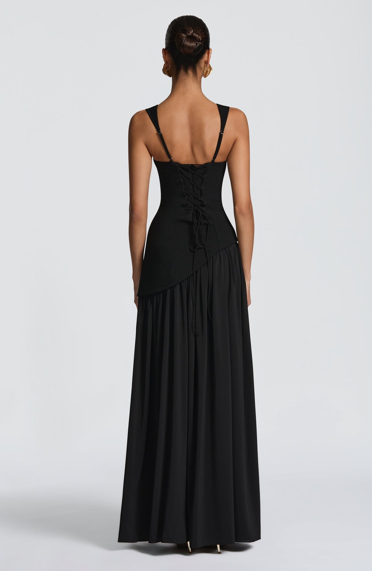 Tullulah Square-Neck Chiffon Maxi Dress - Black - product image 3