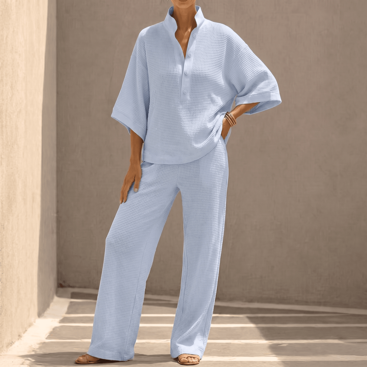 Vienelle Waffle-Knit Two-Piece Set - product image 2